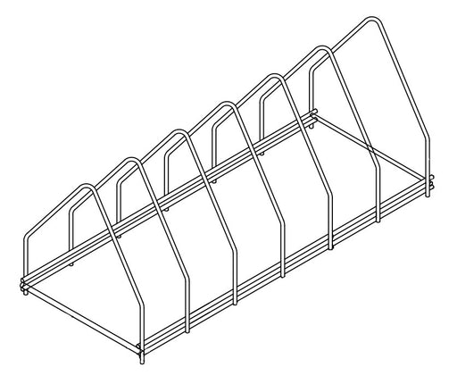 Stainless steel dishwasher tray rack with 6 compartments for commercial kitchens