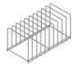 Stainless steel dishwasher rack, compact size for commercial use