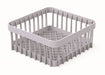Combisteel glass dishwasher basket, 350x350mm, open square design