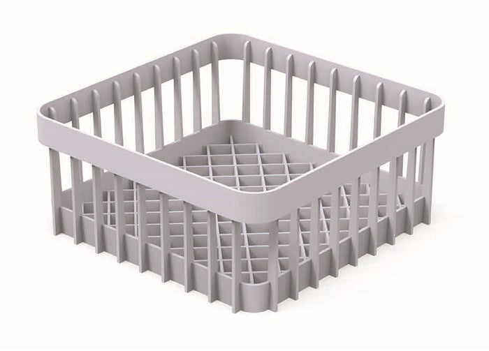 Combisteel glass dishwasher basket, 350x350mm, open square design