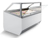Combisteel MILLENIUM 16 ice cream display chest freezer with LED lighting and straight glass top view 2