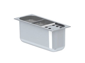 Combisteel FOR 7295 compact stainless steel sink for ice cream scoop rinsing