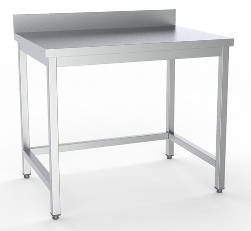 Combisteel stainless steel open frame worktable with adjustable legs, 800mm wide