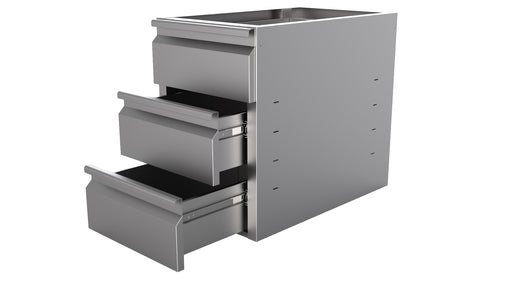 Three drawer stainless steel drawer set for Combisteel TABLE 700 worktable