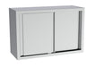 Stainless steel sliding door unit, 2000mm wide, for commercial wall cupboard storage