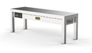 Stainless steel heated overshelf with ceramic top and 1400mm width