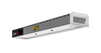 Stainless steel overhead ceramic heat warmer with three 250W heaters, 1145mm wide.
