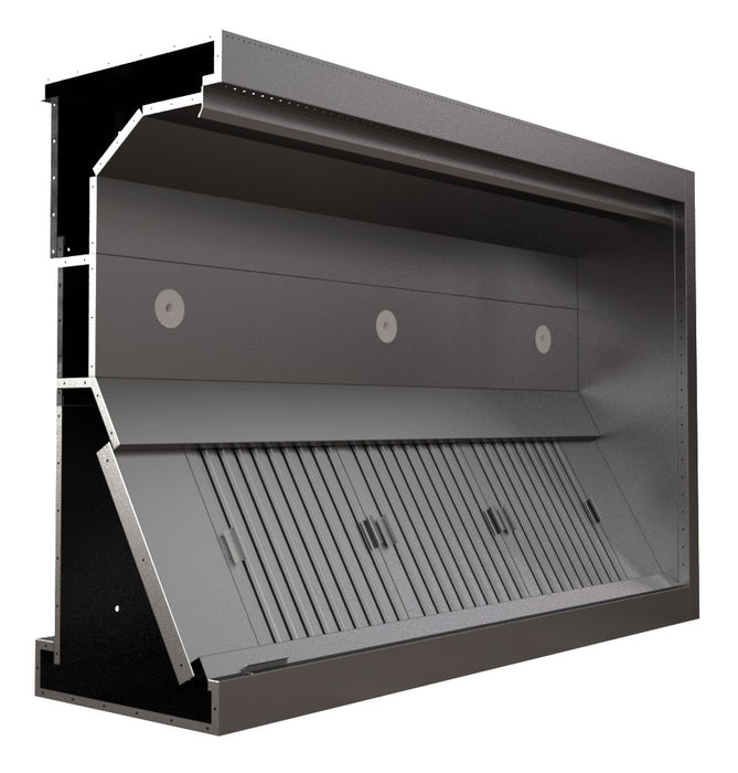 Combisteel stainless steel induction hood, 3000mm wide, wall-mounted ventilation unit view 3