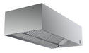 Stainless steel wall-mounted box hood, 1200mm wide, with integrated lighting and grease filter