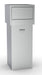 Tall stainless steel waste bin with 80 litre capacity