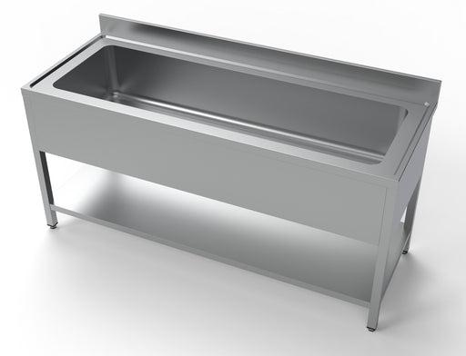 Combisteel UNIT 1800 stainless steel sink unit with large basin, 1800mm wide