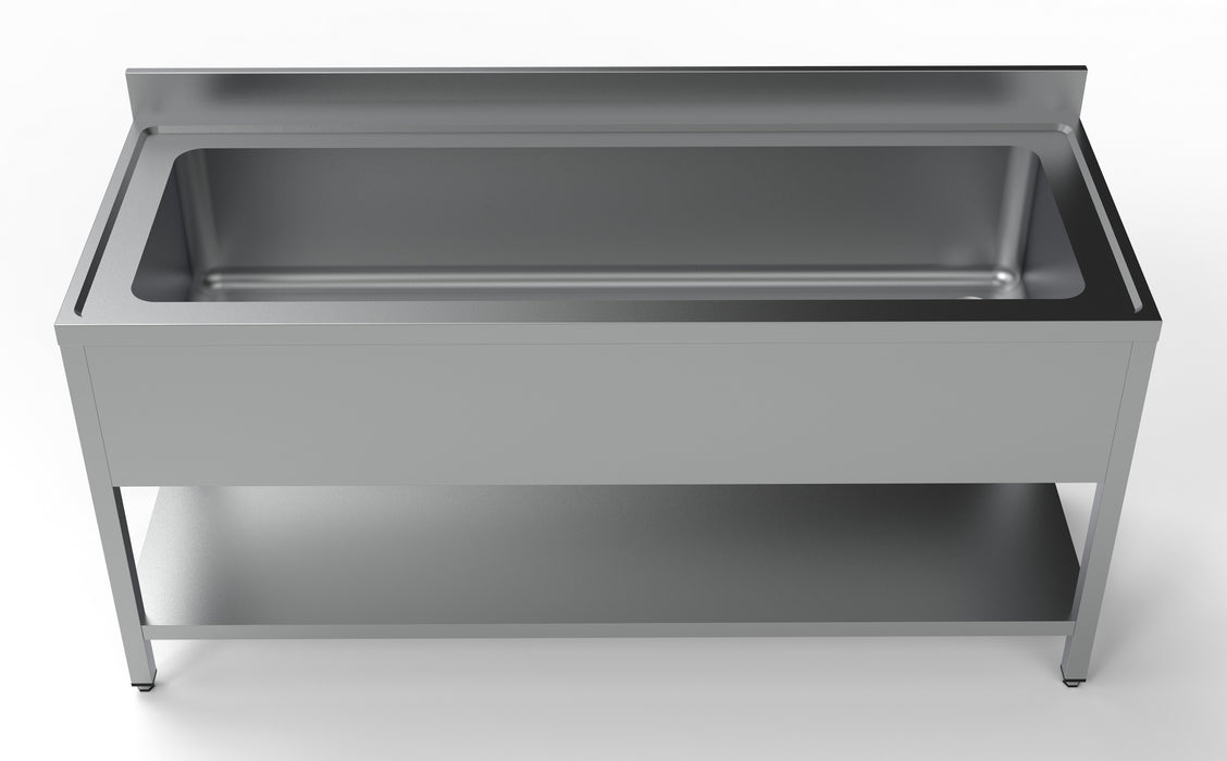 Combisteel UNIT 1800 stainless steel sink unit with large basin, 1800mm wide view 2