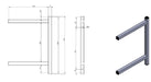 Stainless steel permanent bracket for wall shelf mounting view 2