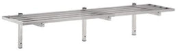 Stainless steel tube shelf with brackets, 1800mm wide