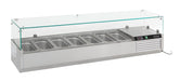 Stainless steel refrigerated countertop unit with GN container inserts