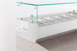 Stainless steel refrigerated countertop with eight 1/4 GN container capacity view 4