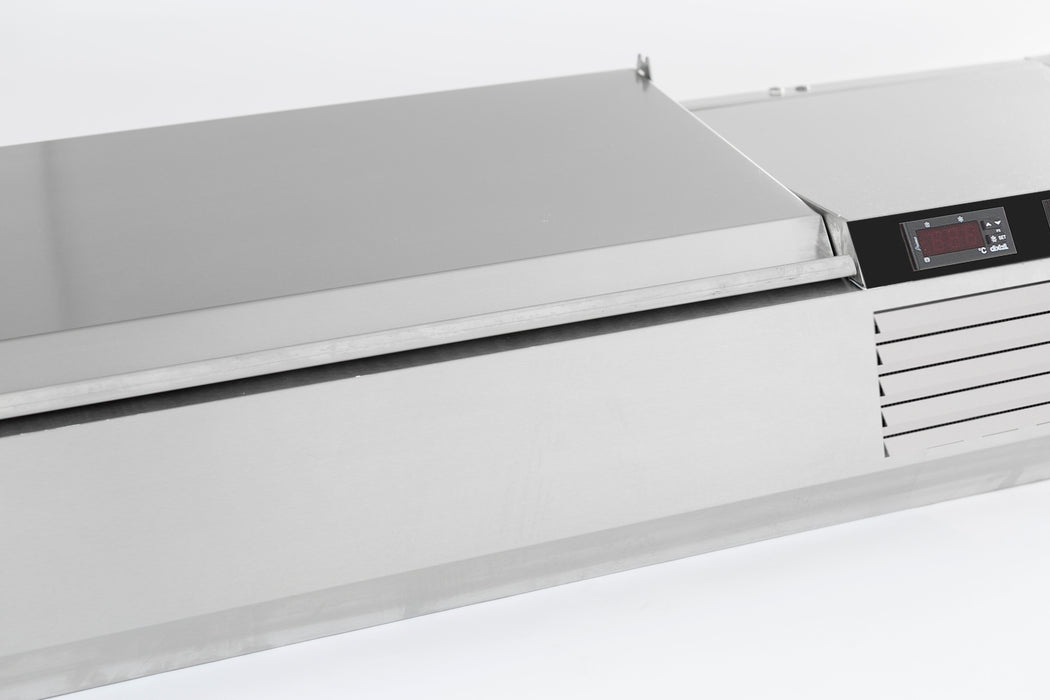 Stainless steel counter top refrigeration unit with GN container capacity view 3