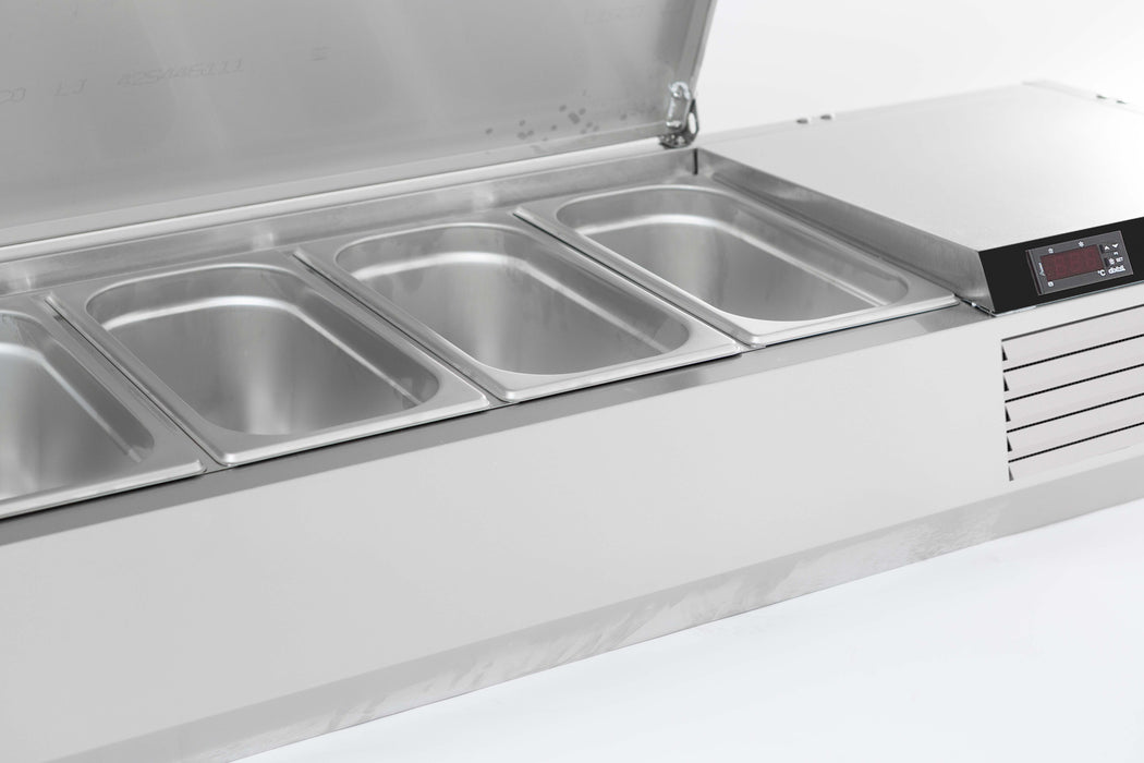 Stainless steel counter top refrigeration unit with GN container capacity view 5