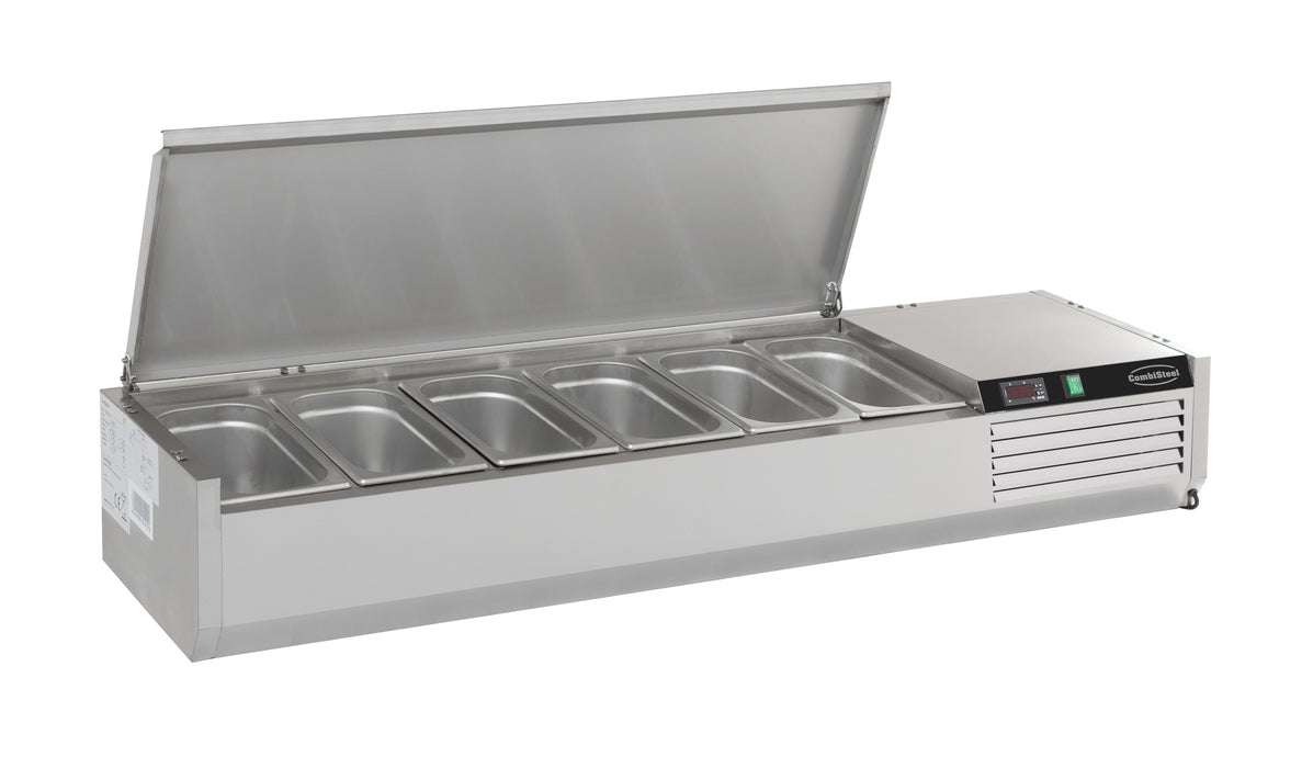 Stainless steel counter top refrigeration unit with GN container capacity view 2
