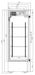 White Combisteel two glass door upright freezer with LED interior lighting view 2