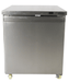 Stainless steel single door counter freezer with digital display and right-hinged door. view 3