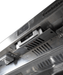 Stainless steel single door counter freezer with digital display and right-hinged door. view 5