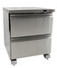 Stainless steel 2 drawer counter freezer with digital display panel view 2