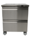 Stainless steel 2 drawer counter freezer with digital display panel view 3
