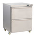 Stainless steel 2 drawer counter freezer with digital display panel