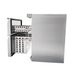 Stainless steel tabletop refrigerator with two pull-out drawers view 4