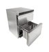 Stainless steel tabletop refrigerator with two pull-out drawers view 6