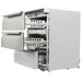 Stainless steel three drawer undercounter refrigerator with digital display view 3