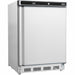 Stainless steel single door tabletop refrigerator with right-hand hinge door
