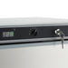 Stainless steel single door tabletop refrigerator with right-hand hinge door view 4