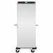 Stainless steel mobile heated banquet trolley with single door and GN pan guides. view 3