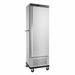 Tall stainless steel banquet trolley with single door and interior guide rails for gastronorm trays