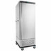Stainless steel mobile refrigerated banquet trolley with single door and digital temperature display