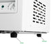 White painted steel chest freezer with stainless steel lid and lockable cover view 4