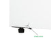 White painted steel chest freezer with stainless steel lid, freestanding unit view 6