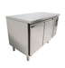 Stainless steel 2 door refrigerated prep counter with digital temperature display view 4