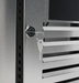 Stainless steel refrigerated prep counter with six drawers and digital temperature display view 4