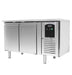 Stainless steel 2 door refrigerated prep counter with digital temperature display view 7