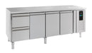 Stainless steel refrigerated counter with 3 doors and 2 drawers, Energy Line range