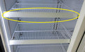 White pricecard holder designed for middle shelf installation on commercial refrigerators view 5