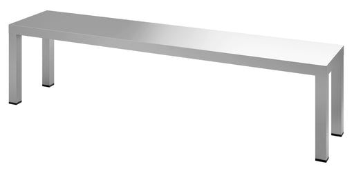 Stainless steel single level overshelf, 1200mm wide, 300mm deep