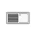Combisteel 600 Sink Unit Shelf Flat-Packed 1 Right 1200
