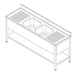 Combisteel 700 Sink Unit Shelf Flat Packed 2 Middle 2400