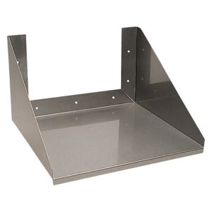 Stainless steel microwave wall shelf, 585mm wide x 540mm deep x 300mm high