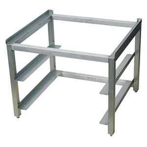 Stainless steel support stand for commercial frontloader dishwasher, 600mm wide