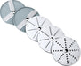 Stainless steel tabletop vegetable cutter with five interchangeable knife blades view 2